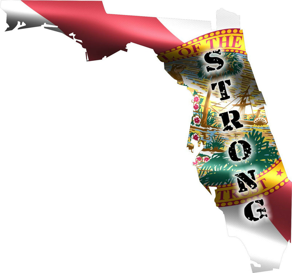 Florida Strong Car Truck Exterior Bumper Sticker Decal - Various Sizes Free Ship - Powercall Sirens LLC