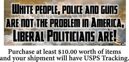 Liberal Politicians are the Problem in America Bumper Sticker 8.7" x 3" Sticker - Powercall Sirens LLC
