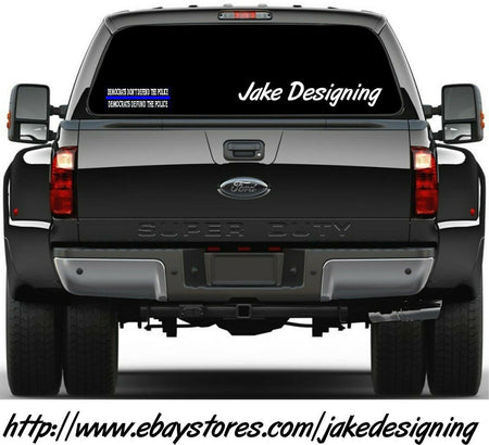 Democrats Don't defend the police hey defund them bumper sticker - Various Sizes - Powercall Sirens LLC