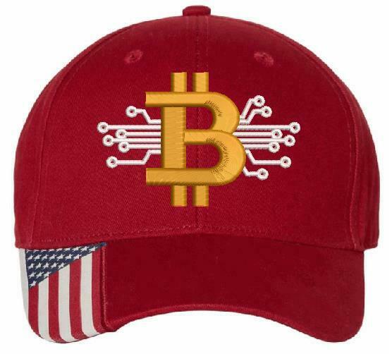 Digital Bitcoin HODL Embroidered Ball Cap - USA300 Adjustable Hat-Various Colors