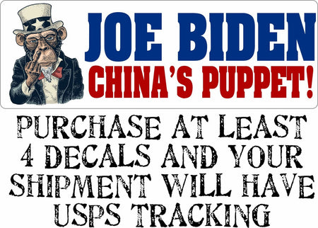 Joe Biden "China's Puppet" Anti Joe Biden BUMPER STICKER rigged election biden - Powercall Sirens LLC