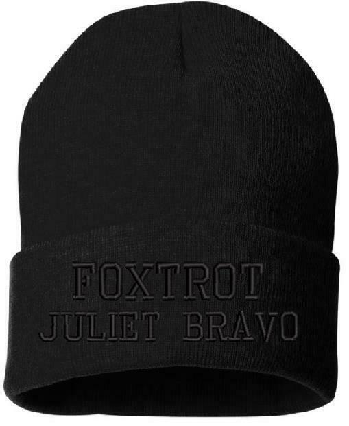 Foxtrot Juliet Bravo FJB Anti Biden Winter Hat - Beanie or Cuff Black or Navy - Powercall Sirens LLC