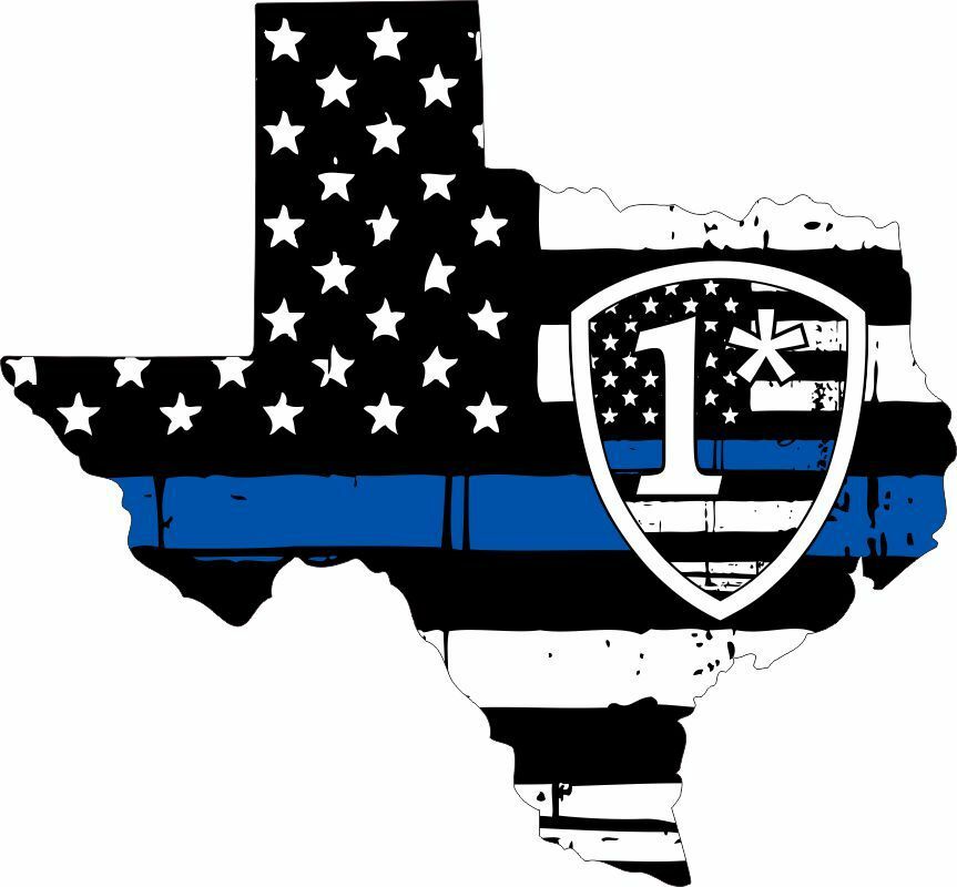 Texas 1 Asterisk 1* Decal - Powercall Sirens LLC