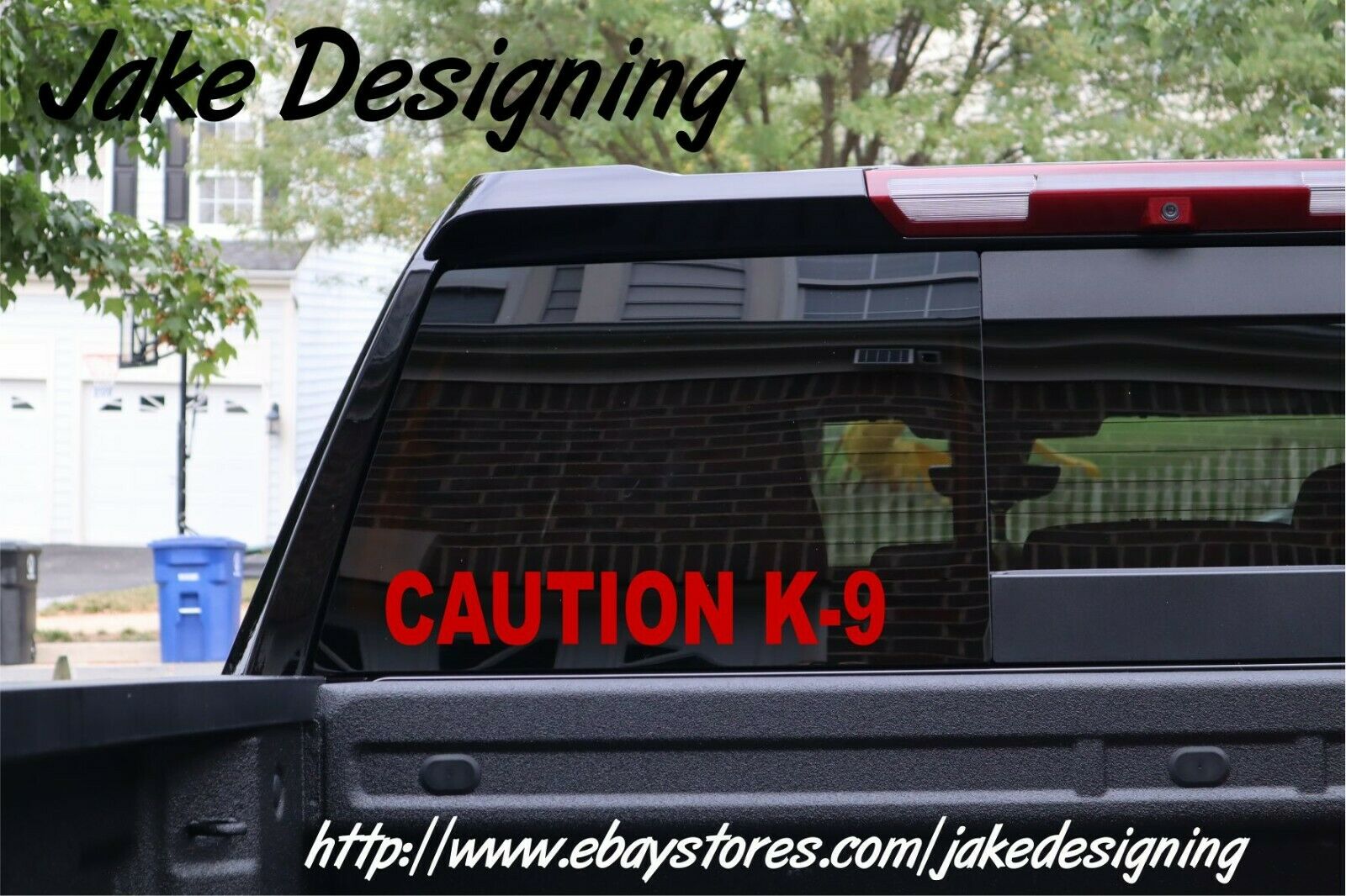 Caution K-9 Decal 2.5" x 24" Large Dog Sticker Various Colors/Materials K9 Decal - Powercall Sirens LLC