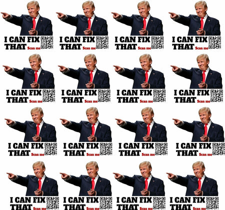 I can fix that Trump Anti Biden Gas Sticker Pack of 16 Decals 2" x 2.2" QR Code - Powercall Sirens LLC