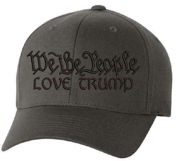 We The People "LOVE TRUMP" Flex Fit 6277 Embroidered Low Profile Ball Cap - Powercall Sirens LLC