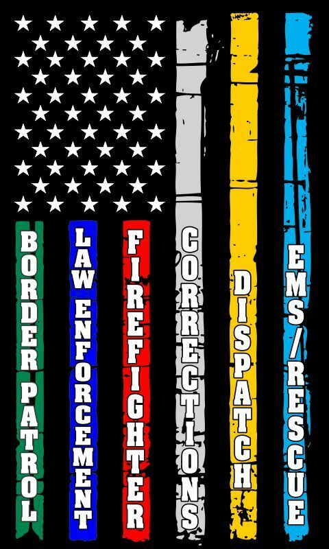 Thin Blue Line Red Line Fire, Police, Military, Dispatch Corrections Flag DECAL - Powercall Sirens LLC