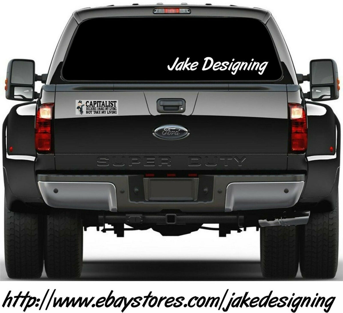 Capitalist Conservative "Make my living not take my living" AUTO MAGNET 8.6x3 - Powercall Sirens LLC