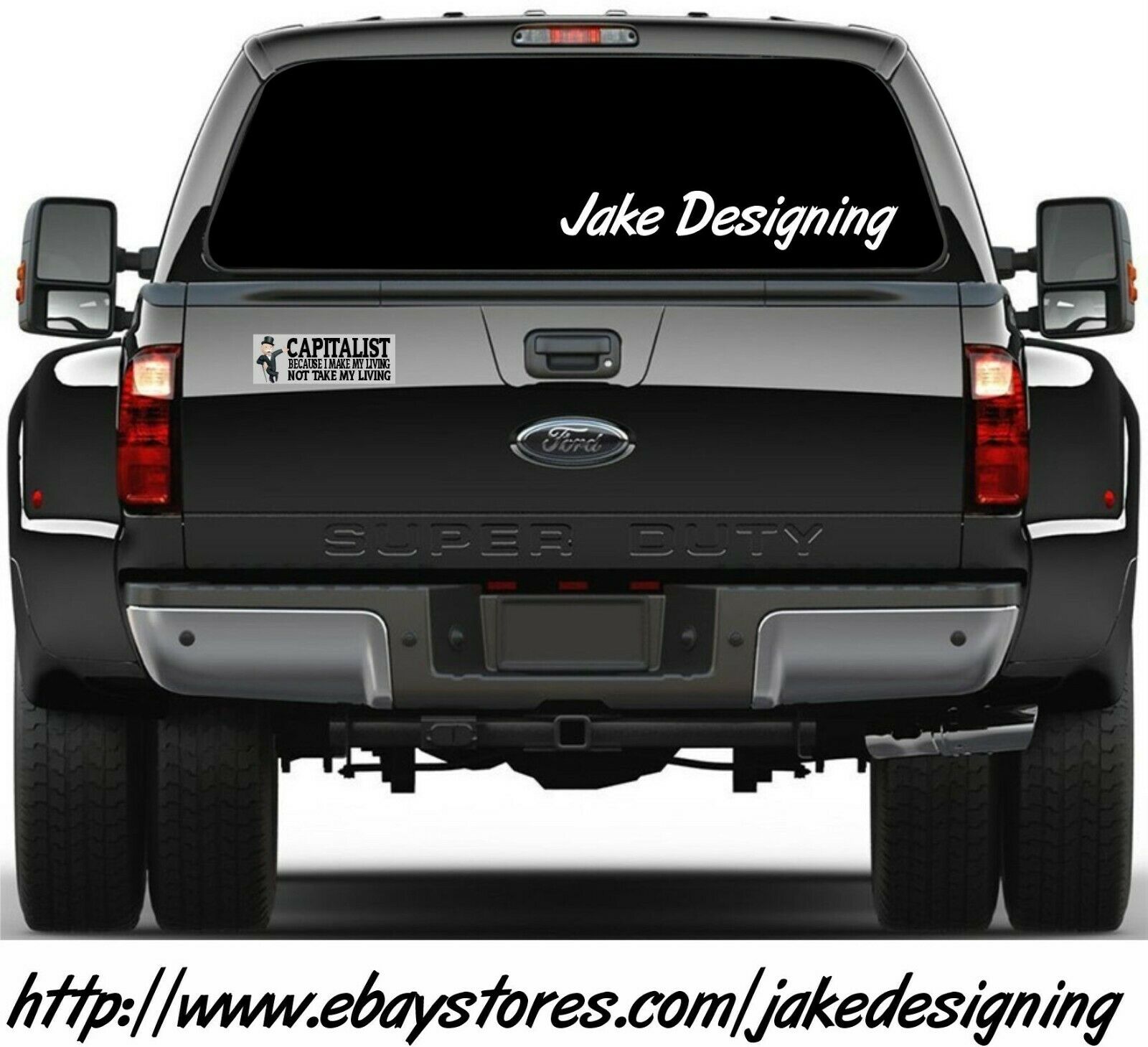 Capitalist Conservative "Make my living not take my living" AUTO MAGNET 8.6x3 - Powercall Sirens LLC