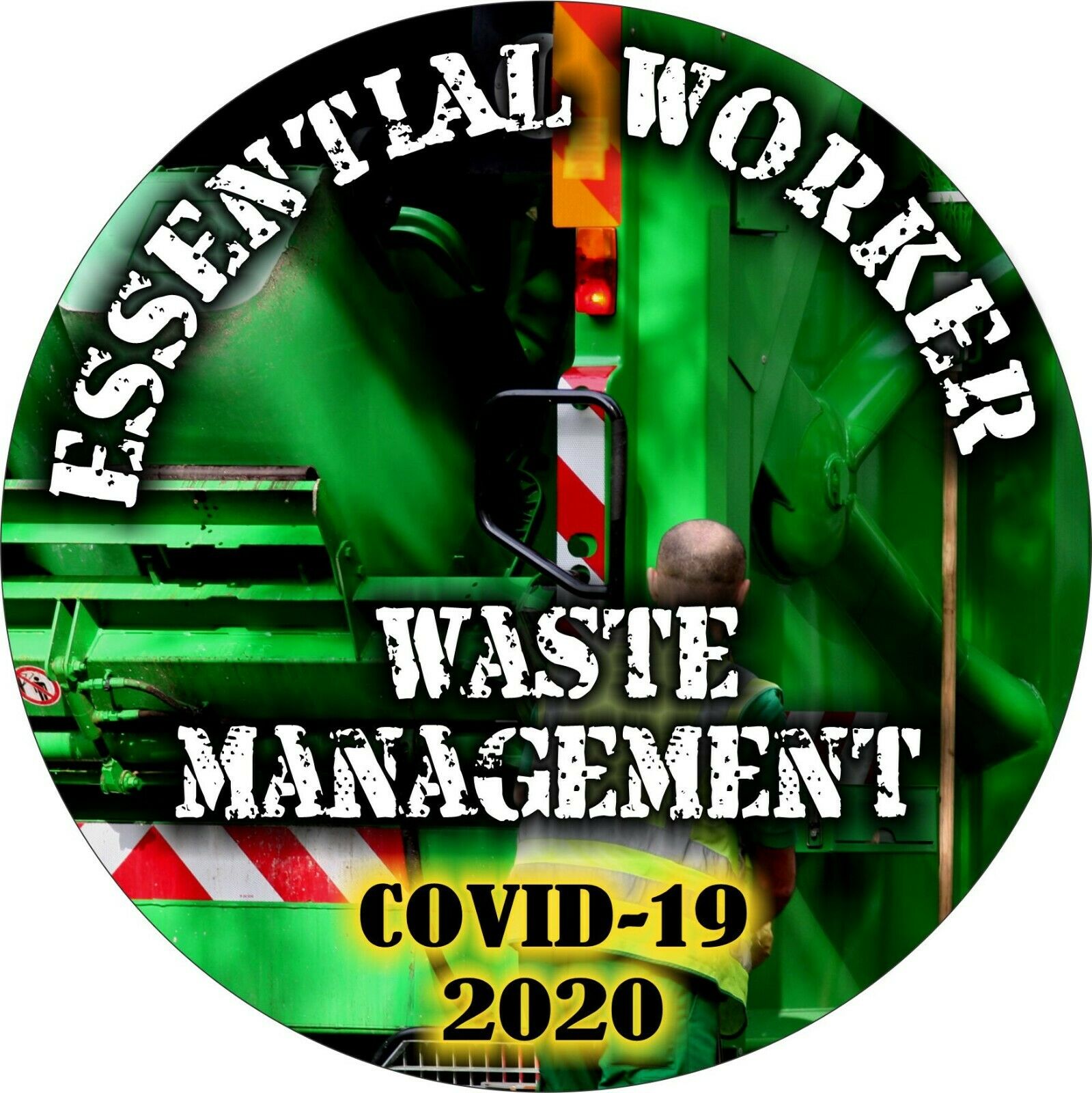 Essential Worker Sticker - Waste Management Garbage Truck Decal - Various Sizes - Powercall Sirens LLC