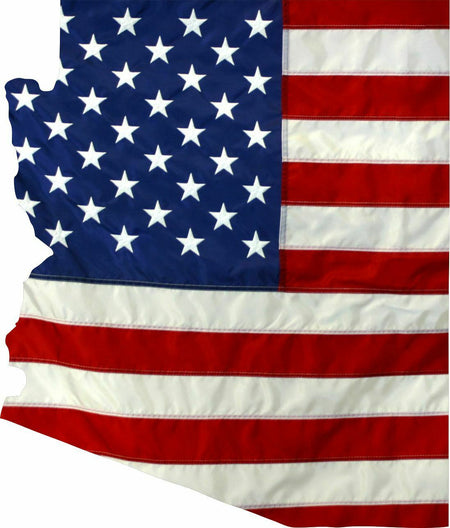 State of Arizona Realistic American Flag Window Decal - Various Sizes - Powercall Sirens LLC