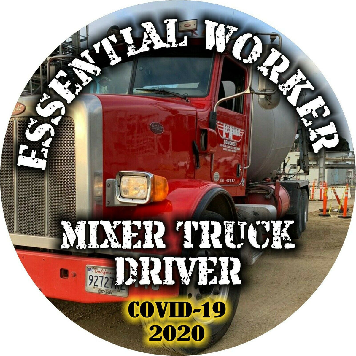 Essential Worker Sticker - Mixer Truck Driver Essential Window Decal S ...