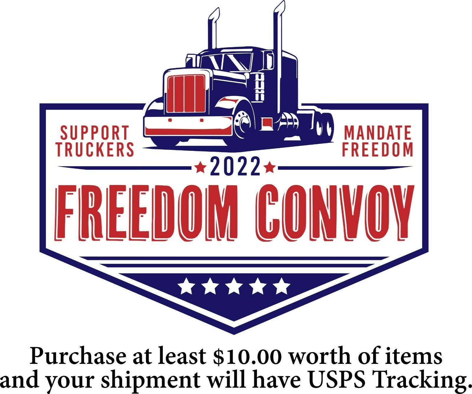 Freedom Convoy 2022 Window Decal / Hardhat Decal Graphic- Various Sizes - Powercall Sirens LLC