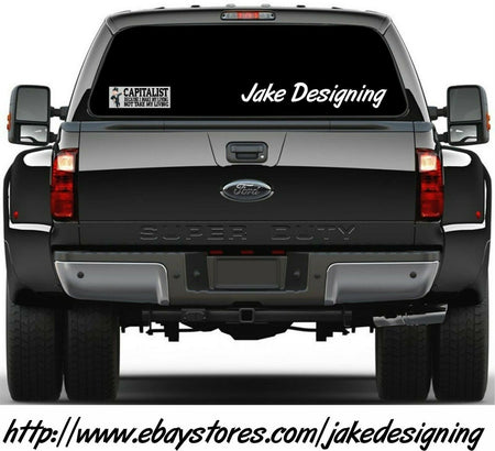 Capitalist Conservative "Make my living not take my living" Bumper Sticker 8.6x3 - Powercall Sirens LLC