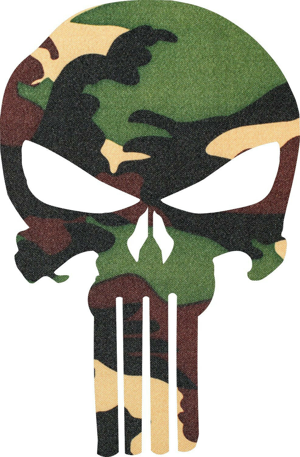 Punisher Skull Decal - Camouflage Punisher Exterior Decal - Various Sizes - Powercall Sirens LLC