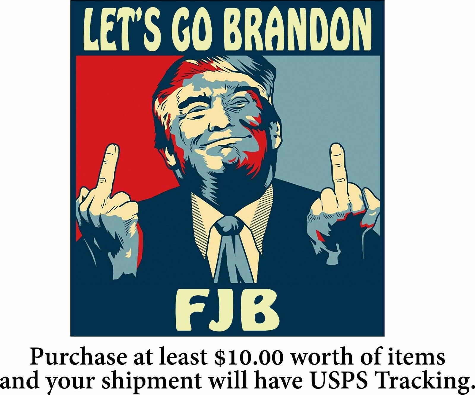 Let's go Brandon Decal - Trump Middle Finger F Joe Biden FU46 FJB  Various Sizes - Powercall Sirens LLC