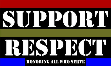 Thin Blue Line Sticker Support Respect Decal - Powercall Sirens LLC