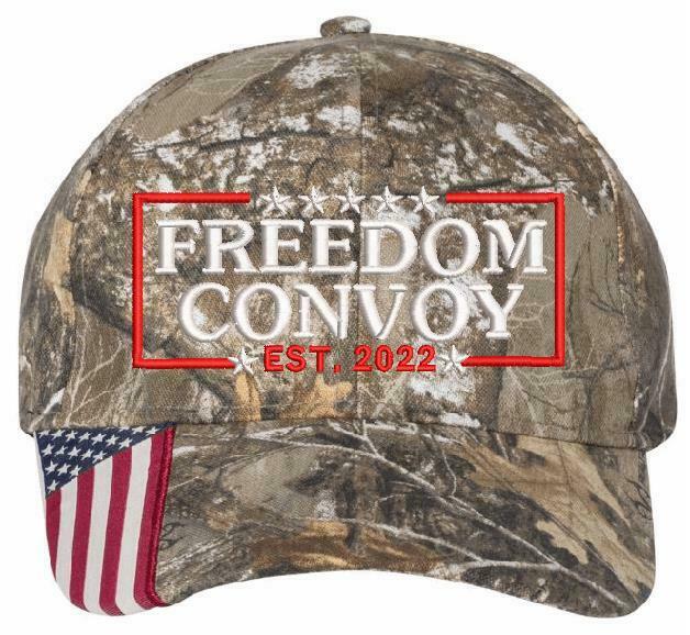 Freedom Convoy 2022 Embroidered Hat - USA300 Style Adjustable Hats - Various - Powercall Sirens LLC