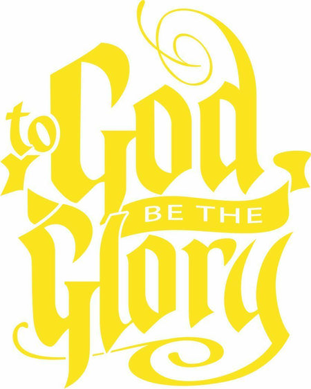 God Be the Glory Religious Christian Exterior Window Decal - Various Sizes - Powercall Sirens LLC