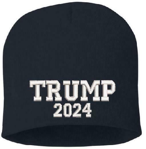 Trump 2024 Winter Hat - Embroidered Cuff or Beanie Choice SP12 or SP08 Trump Hat - Powercall Sirens LLC