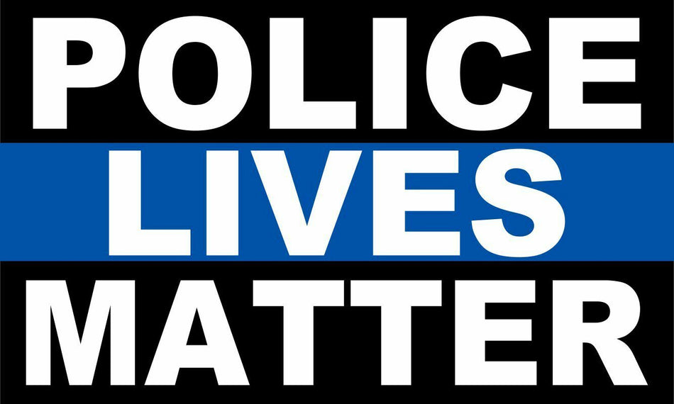 Thin Blue Line POLICE LIVES MATTER Exterior Window Decal REFLECTIVE - Powercall Sirens LLC