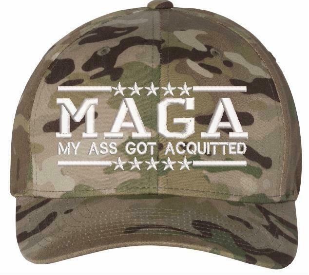 Trump Hat - MAGA My Ass Got Acquitted Embroidered Flex Fit Ball Cap MAGA TRUMP - Powercall Sirens LLC