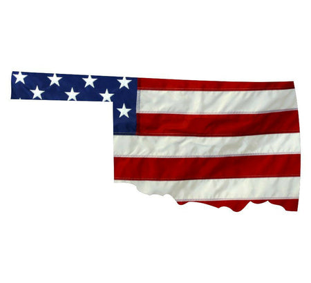State of Oklahoma Realistic American Flag Window Decal - Various Sizes - Powercall Sirens LLC