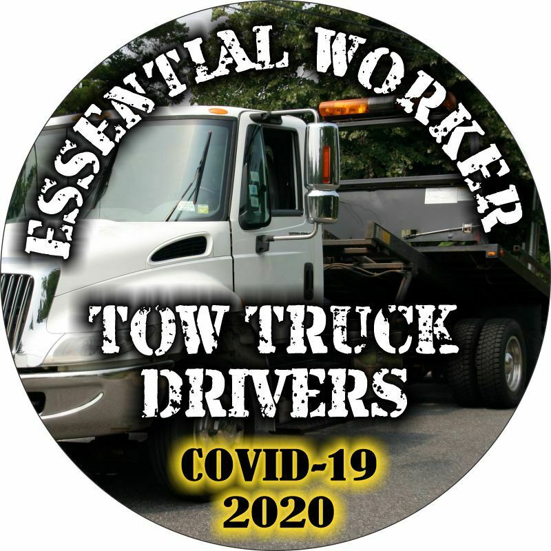 Essential Worker Sticker - Tow Truck Drivers Window Decal - Various Sizes - Powercall Sirens LLC