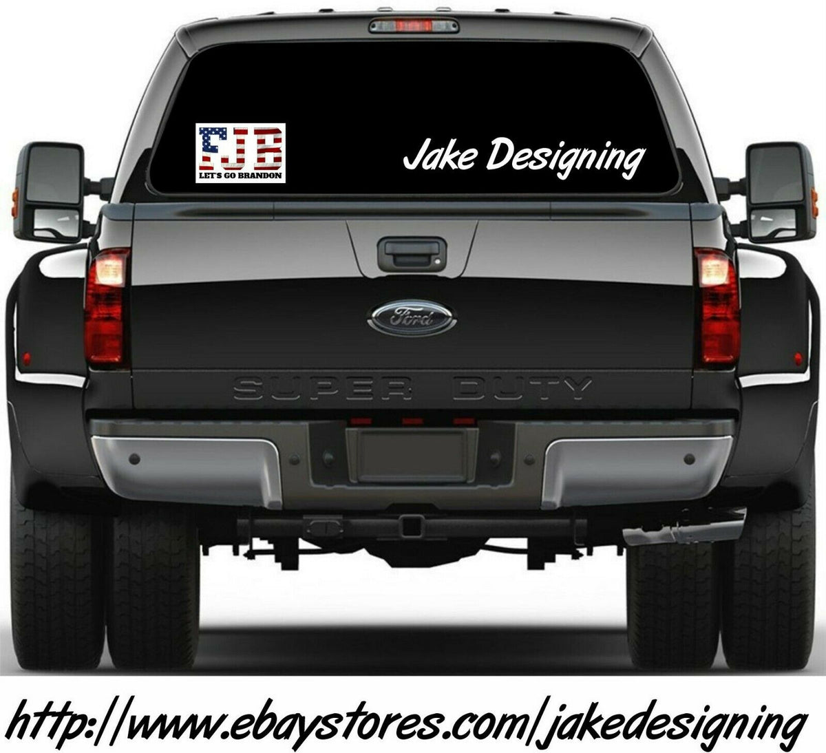 Let's go Brandon Sticker FJB Racing Anti Joe Biden Window Sticker 6" x 4" Decal - Powercall Sirens LLC