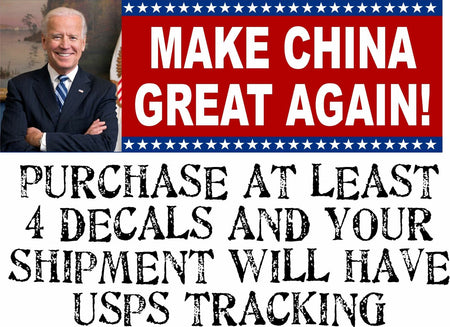 Funny "MAKE CHINA GREAT AGAIN" Anti Joe Biden BUMPER STICKER rigged election - Powercall Sirens LLC