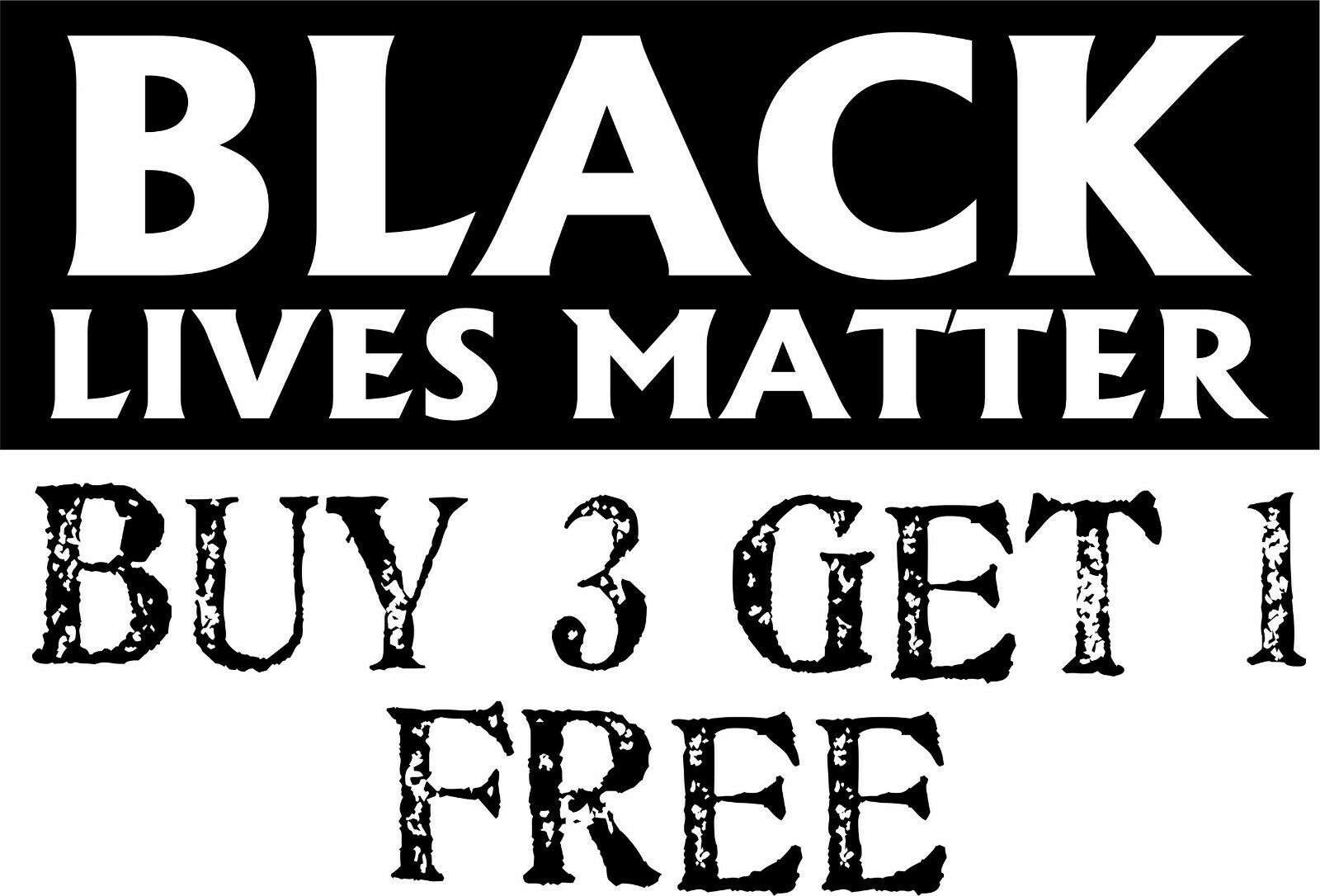 BLACK LIVES MATTER BUMPER STICKER DECAL GEORGE FLOYD 8.7" X 3" BOGO Frree - Powercall Sirens LLC