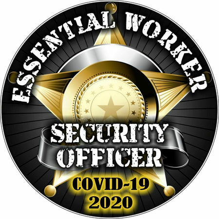 Essential Worker Sticker - Security Officer Window Decal - Various Sizes - Powercall Sirens LLC
