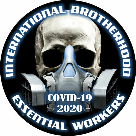 Brotherhood Essential Workers Skull Decal - Various Sizes UV Laminated USA Made! - Powercall Sirens LLC