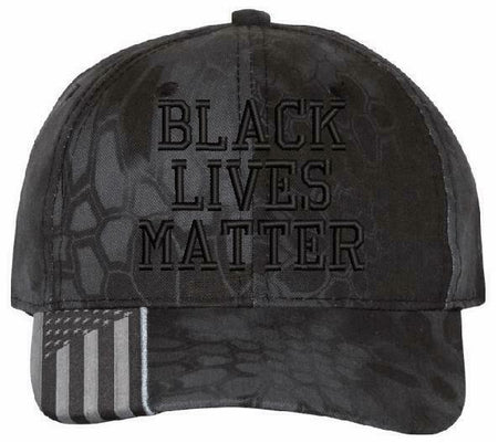 Black Lives Matter Embroidered Hat - AH-30 Adjustable or USA-300 Flag Hat - Powercall Sirens LLC