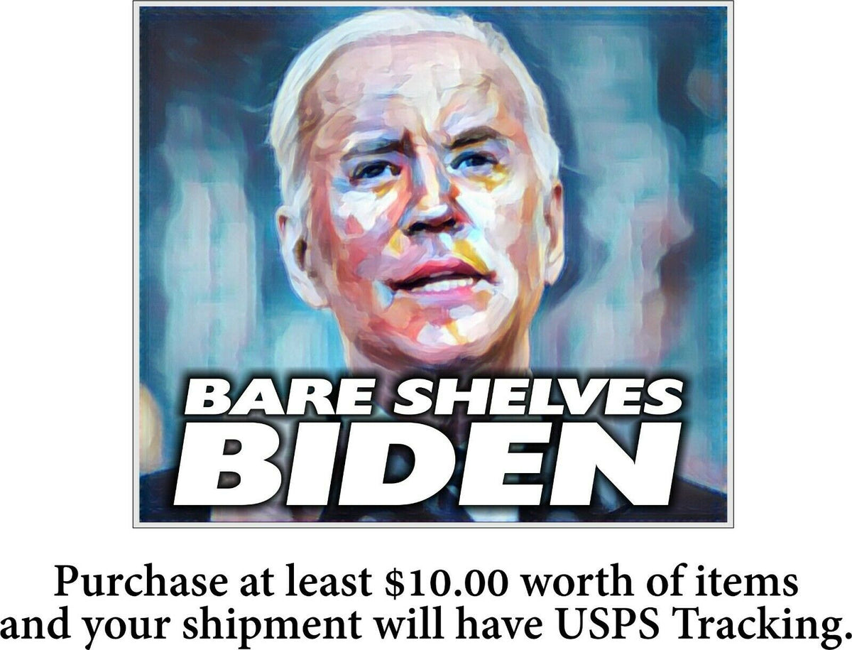 Bare Shelves Biden Picture Joe Biden FJB Let's Go Brandon Sticker or Magnet FJB - Powercall Sirens LLC