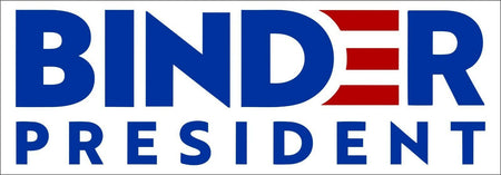 Anti Joe Biden Bumper Sticker "BINDER PRESIDENT" 8.6" x 3" Political Sticker - Powercall Sirens LLC