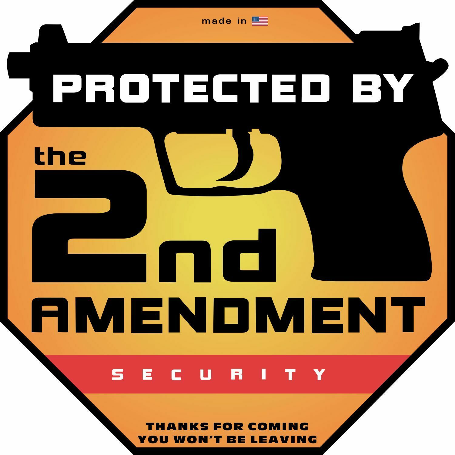 Protected by 2nd Amendment Rights Decal - Various Sizes - Protected by 2nd Amend - Powercall Sirens LLC