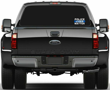 Thin Blue Line POLICE LIVES MATTER Exterior Window Decal REFLECTIVE - Powercall Sirens LLC
