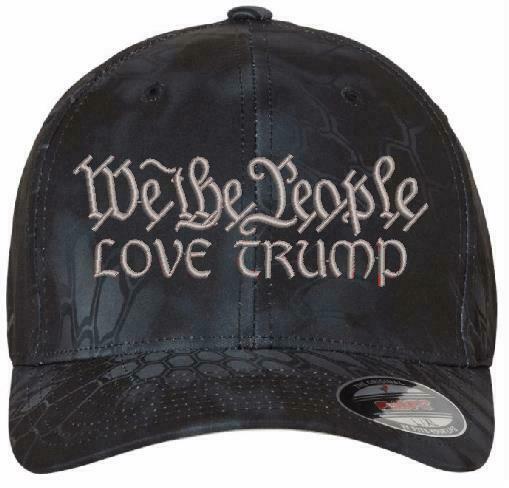 We The People "LOVE TRUMP" Flex Fit 6277 Embroidered Low Profile Ball Cap - Powercall Sirens LLC