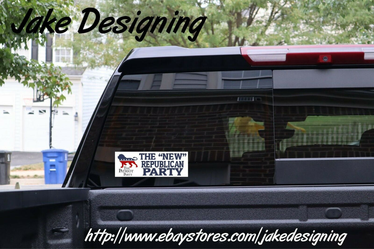 Patriot Party Trump 2024 "The New Republican Party" Bumper Sticker 8.7" x 3" - Powercall Sirens LLC