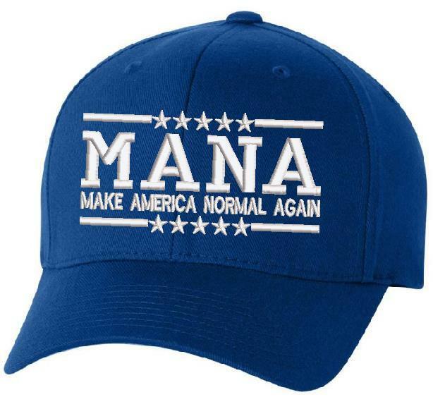Anti Donald Trump Democrat Blue Make American Normal Again MANA Embroidered Hat - Powercall Sirens LLC