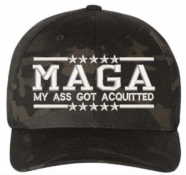 Trump Hat - MAGA My Ass Got Acquitted Embroidered Flex Fit Ball Cap MAGA TRUMP - Powercall Sirens LLC