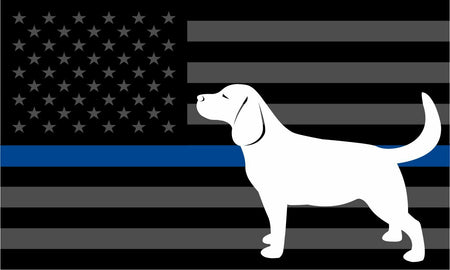 Thin Blue Line Labrador Tactical Police Law Enforcement Reflective Window Decal - Powercall Sirens LLC