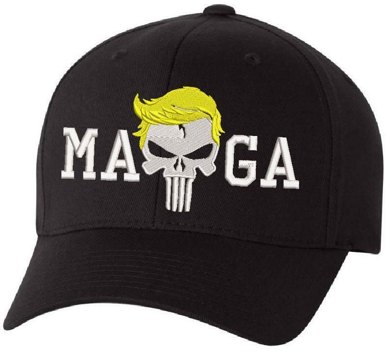 Donal Trump Hat Punisher MAGA Embroidered Flex Fit or Adjustable Hat MAGA Trump - Powercall Sirens LLC