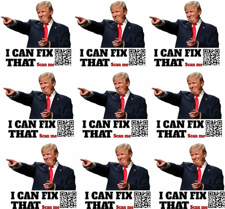 I can fix that Trump Anti Biden Gas Sticker Pack of 9 Decals 2" x 2.2" QR Code - Powercall Sirens LLC