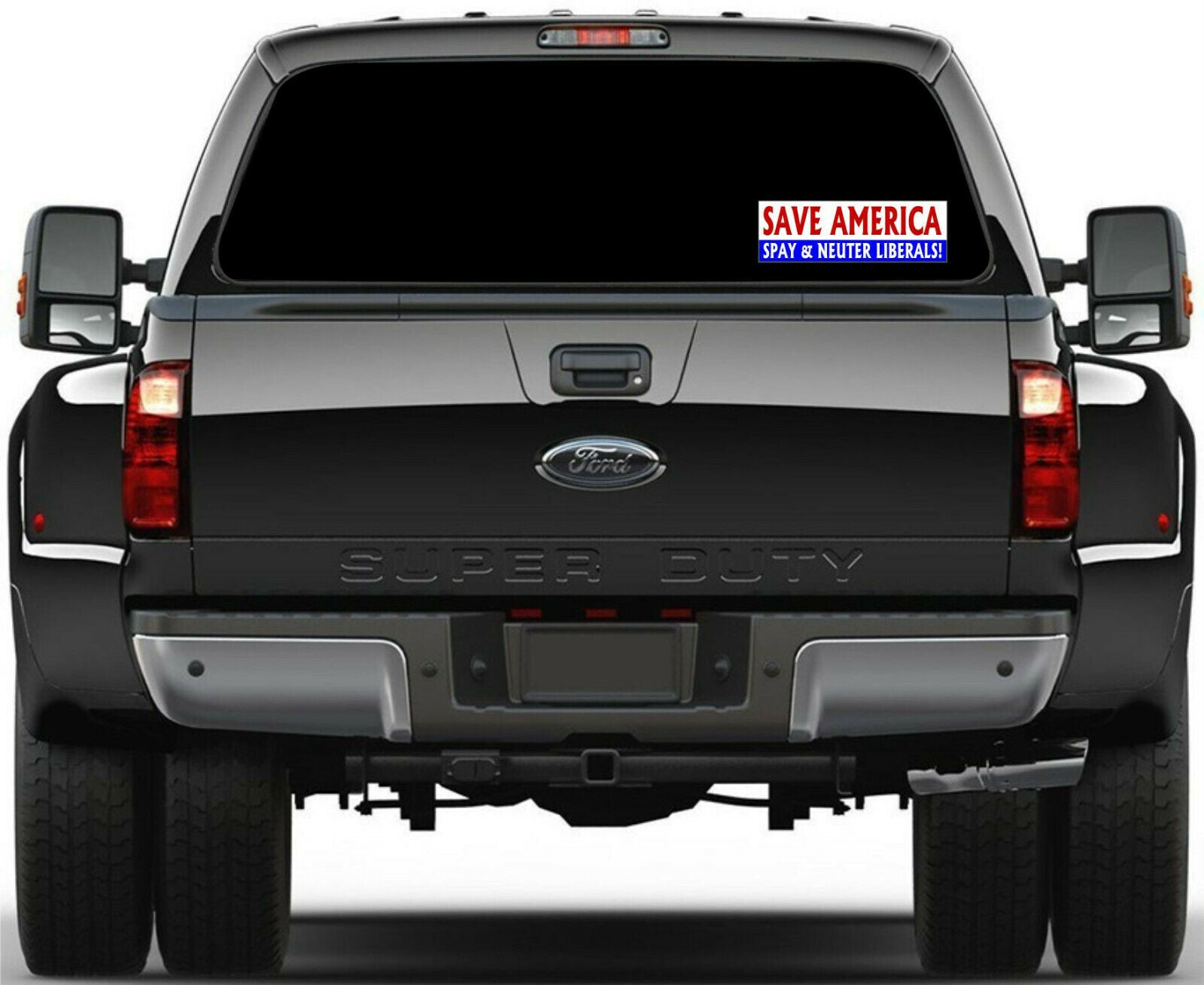 Republican Bumper Sticker Save America Neuter Liberals Sticker Decal 2 Pack - Powercall Sirens LLC