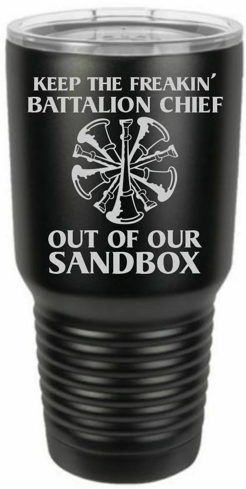 Firefighter Tumbler Engraved BATTALION SANDBOX Firefighter - Choice of Colors - Powercall Sirens LLC