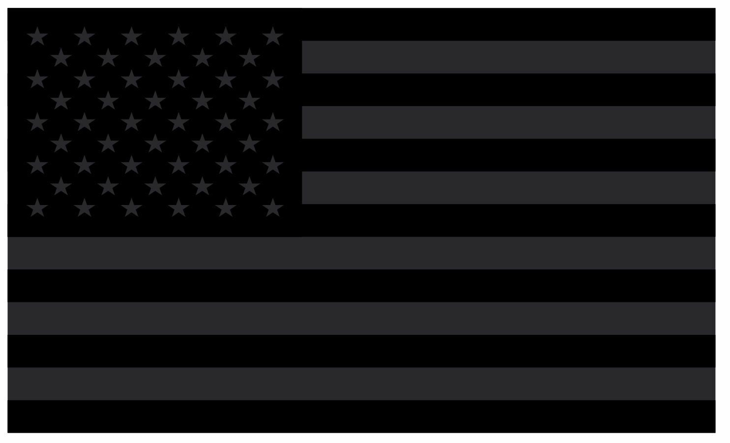 USA Flag Decal Reflective BlackLight Decal Various Sizes Reflective Flag Decal - Powercall Sirens LLC