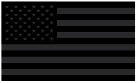 USA Flag Decal Reflective BlackLight Decal Various Sizes Reflective Flag Decal - Powercall Sirens LLC