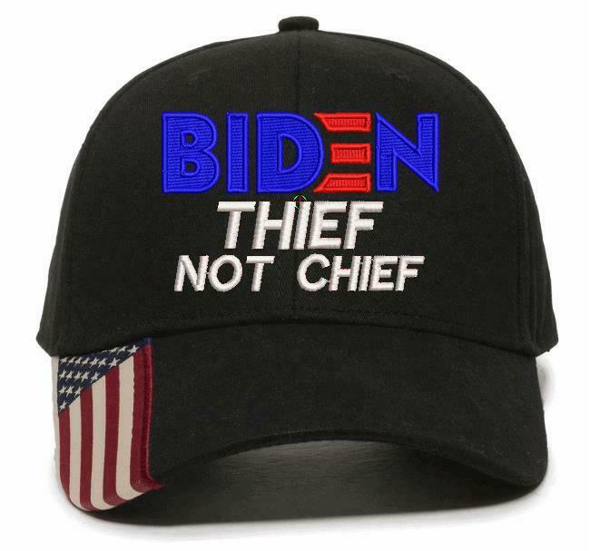 Joe Biden Hat Thief Not Chief Adjustable USA300 Embroidered Hat Biden Hat - Powercall Sirens LLC